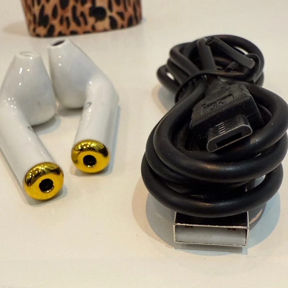 Leopard Print Wireless Earbuds with Case